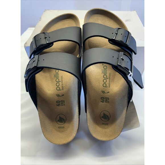 Papillio Birkenstock Arizona Pap Flex Platform Sandal Black SZ 9 Narrow Women - Picture 2 of 10